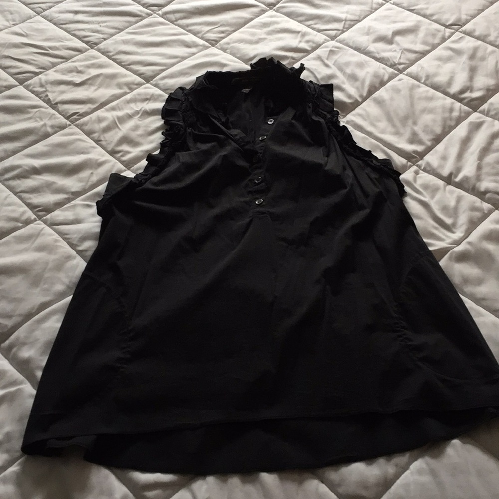 BCBG black sleeveless blouse size M
